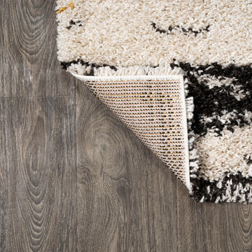 Nova Modern Bold Strie' Shag Area Rug